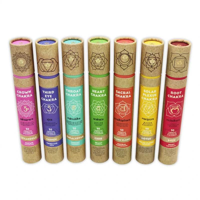ARÔME Chakra Vonné tyčinky v tube, sakrálna čakra 30 ks 