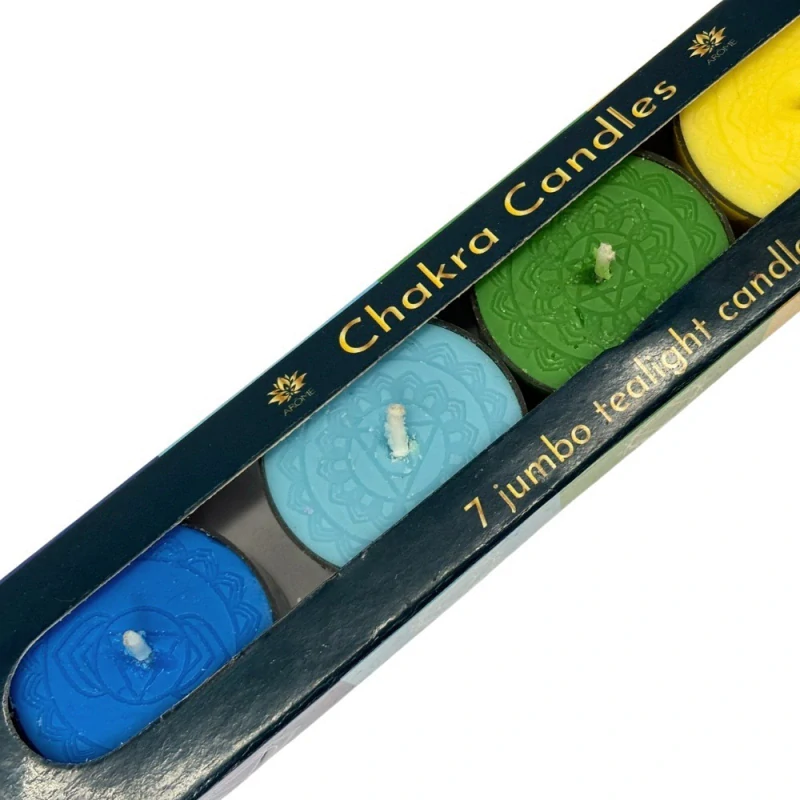 ARÔME Sada vonných čajových sviečok chakra 7 ks, 20 g/ks