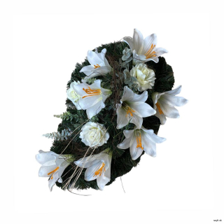 Umelý smútočný veniec Slza V