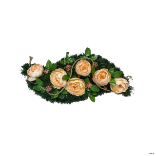 Umelý smútočný veniec v tvare vlnky II