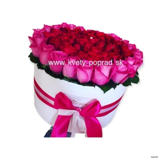 Box z ruží ružovo-červený - Big
