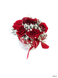 Box červených ruží - Red Naomi 