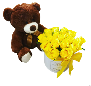 Set kvetinový box - Žltý