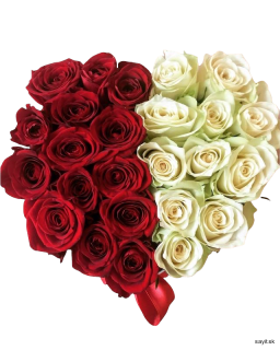 Ruže v tvare srdca - Mix