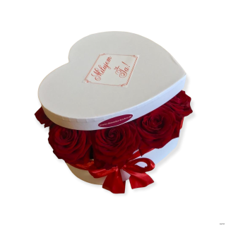 Červené ruže srdce  - Milujem ťa