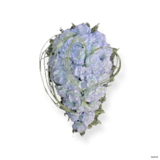 Umelý veniec v bielom