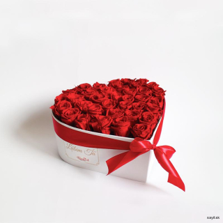 Trvácne ruže v boxe - Červené Srdce II