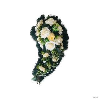 Umelý smútočný veniec slza 