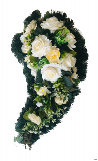 Umelý smútočný veniec slza 2