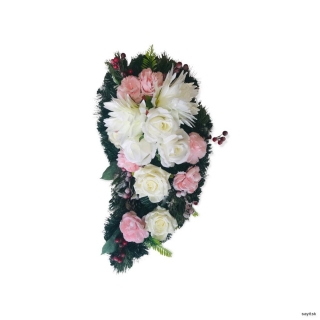 Umelý smútočný veniec slza 4