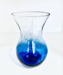 Sklenená váza modrá