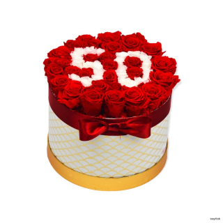 Box trvácnych ruží s vlastným číslom 