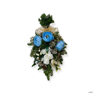 Kytica zo živej čačiny modrá 